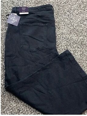 Ava & Viv Wide Leg High Rise Relaxed Fit Black Denim Jeans Plus Size 26 | NWT